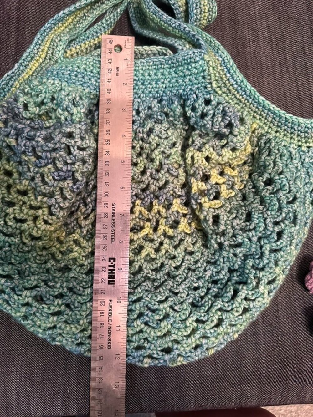 Market Bag- Cotton Blend. Hand Crochet - Picture 2 of 4
